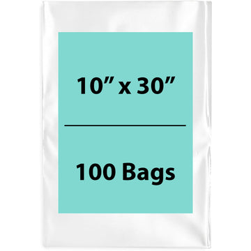 Clear Poly Bags Flat 1.5 Mil Size: 10 inch (width) X 30 inch (height)